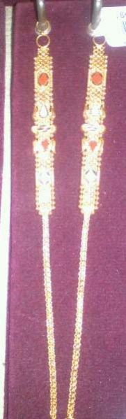 Gold Earrings Chains 01