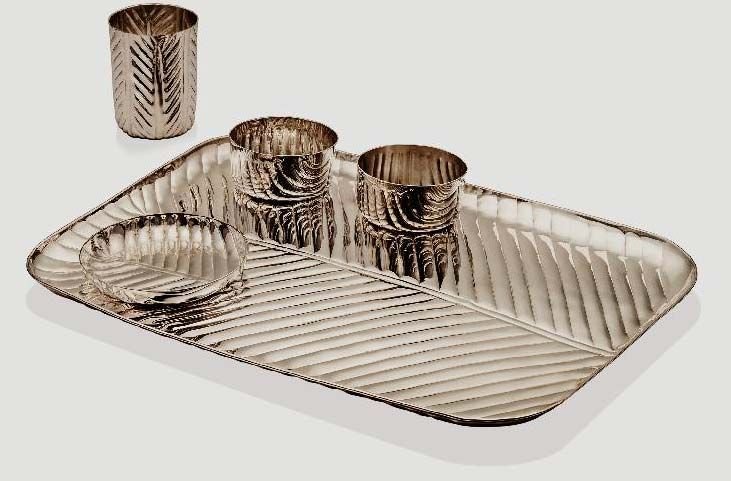 Silver Plated Thali Set\