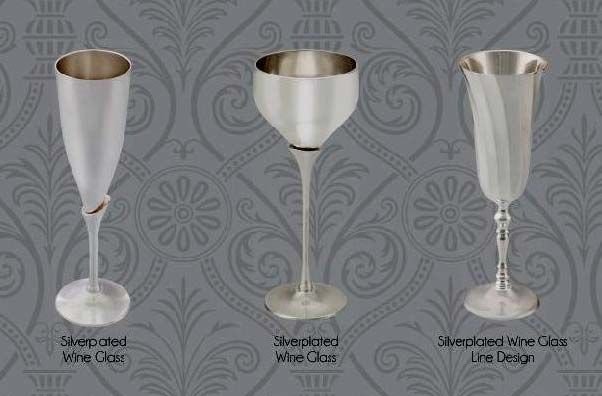 Silver Plated Wine Glasses