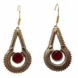 Long Style Stone Embedded Earrings