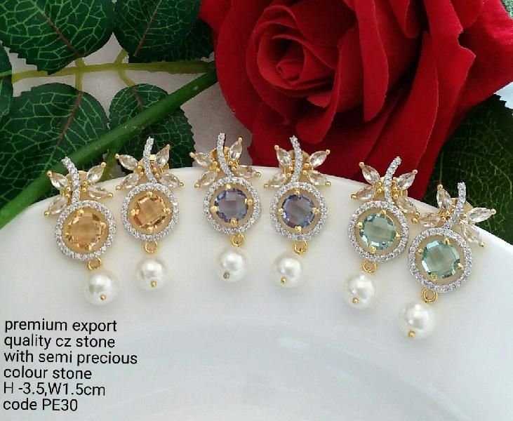 Cubic Zirconia Fashion Earrings (PE30) 01