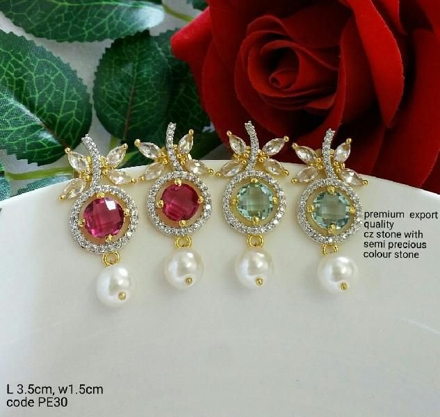 Cubic Zirconia Fashion Earrings (PE30) 02