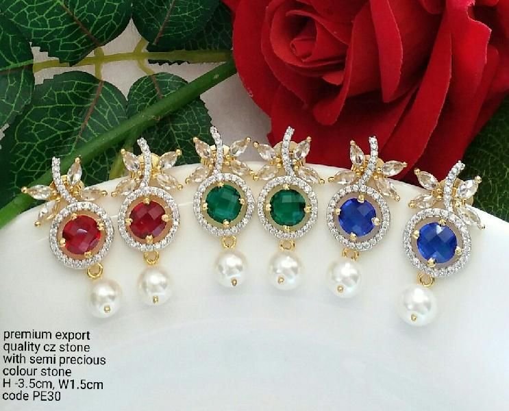 Cubic Zirconia Fashion Earrings  (PE30) 03