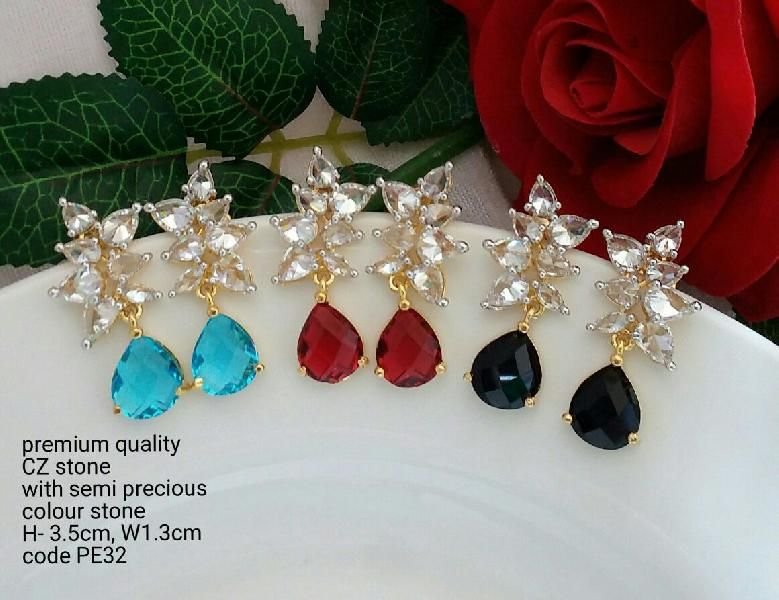 Cubic Zirconia Fashion Earrings (PE32) 02
