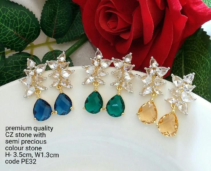 Cubic Zirconia Fashion Earrings (PE32) 01
