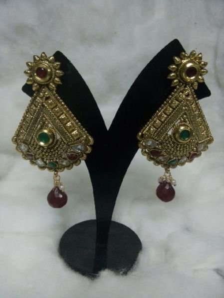 Gold Plated Antique Earrings 01