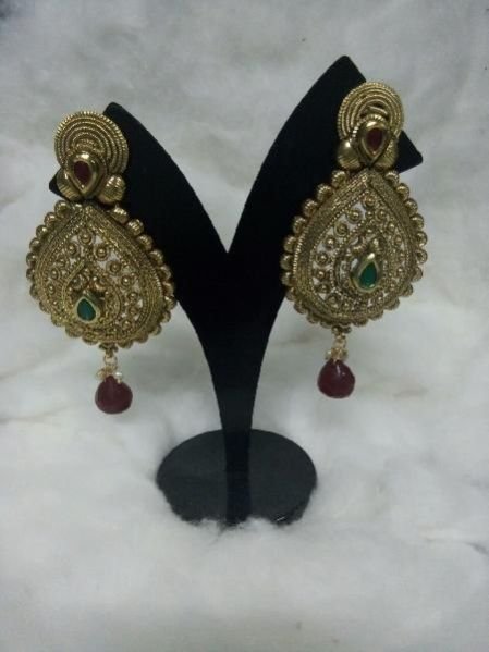 Gold Plated Antique Earrings 03