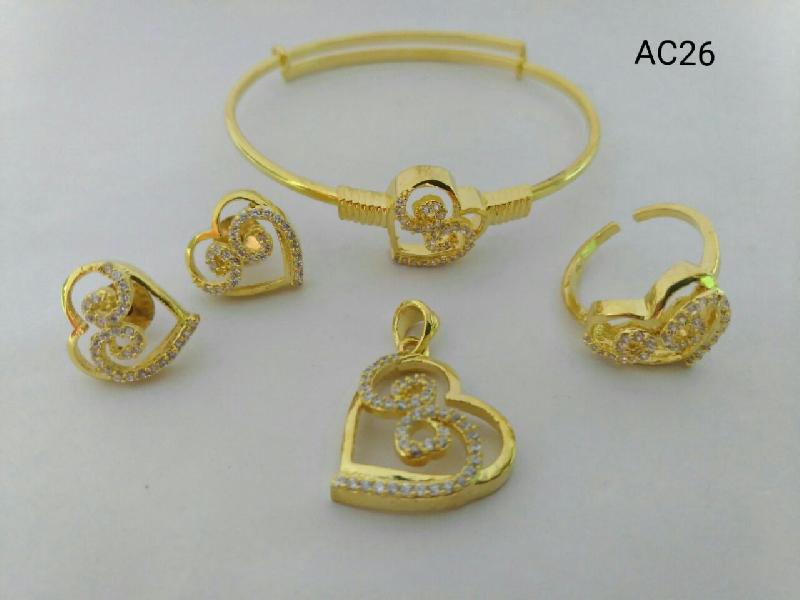 Gold Plated Pendant Set  (AC26)