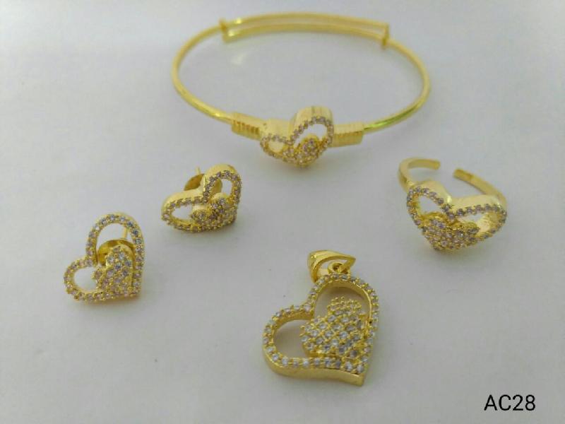 Gold Plated Pendant Set  (AC28)