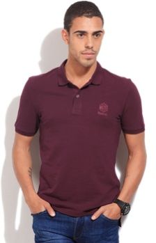 Maroon Polo Neck T - shirt
