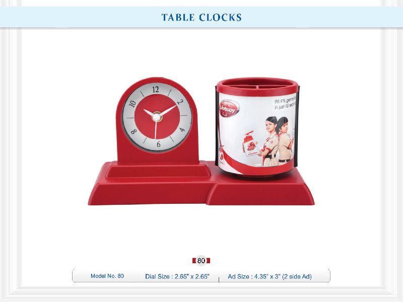 Promotional Table Clock With Pen Stand 02