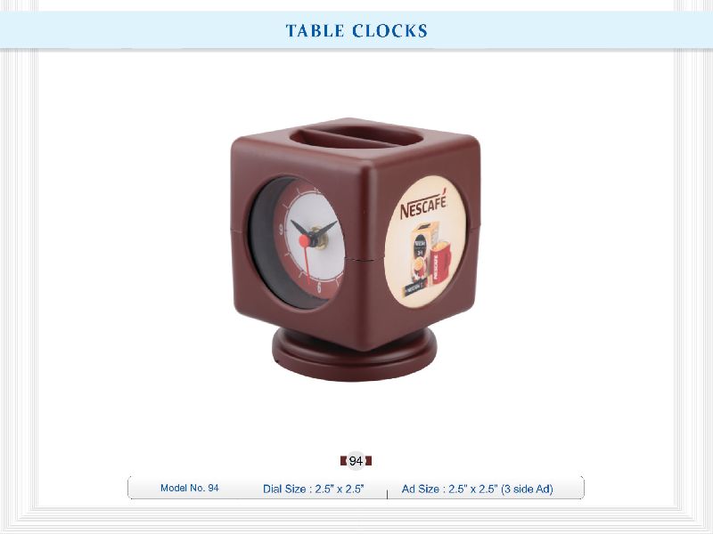 Promotional Table Clock With Pen Stand 03