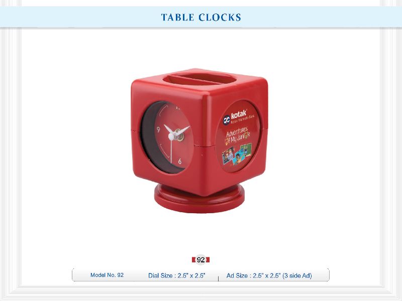 Promotional Table Clock With Pen Stand 04