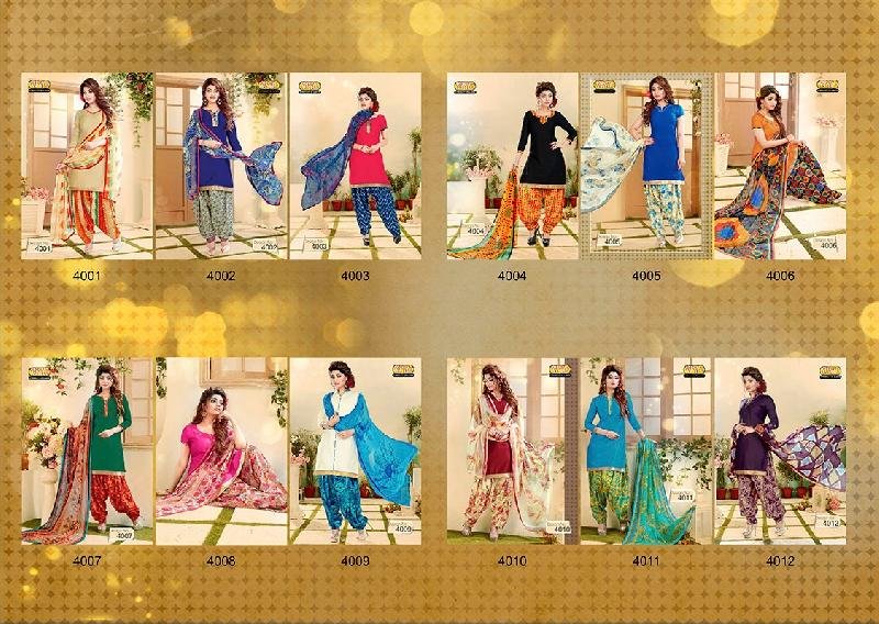Synthetic Churidar Suits 02
