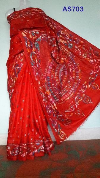 AS703 Kantha Embroidered Saree