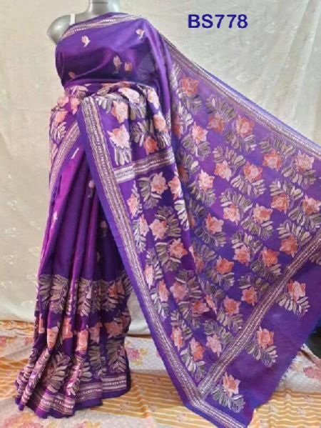 BS778 Kantha Embroidered Saree