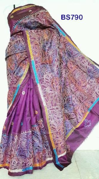 BS790 Kantha Embroidered Saree