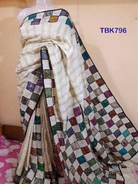 TBK796 Kantha Embroidered Saree