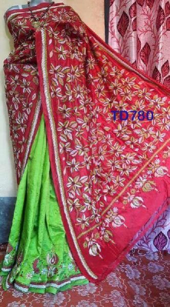 TD780 Kantha Embroidered Saree
