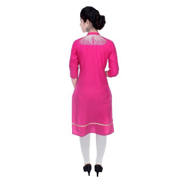 Flex Embroidered Cotton Kurti 02
