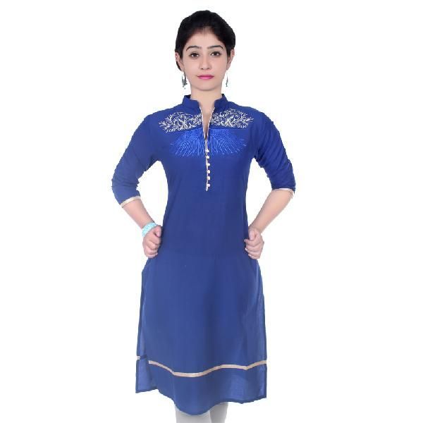 Flex Embroidered Cotton Kurti 03