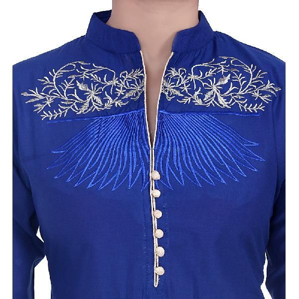 Flex Embroidered Cotton Kurti 05