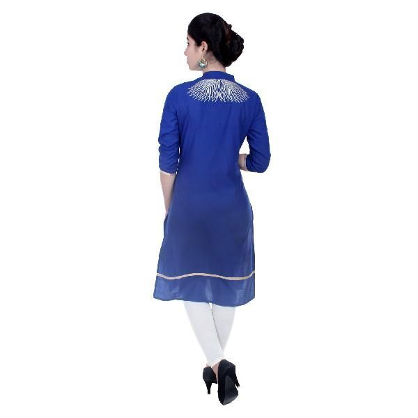 Flex Embroidered Cotton Kurti 06