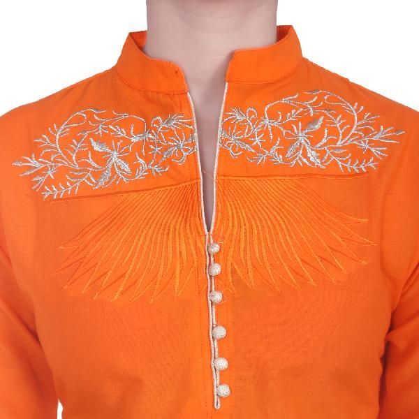 Flex Embroidered Cotton Kurti 08