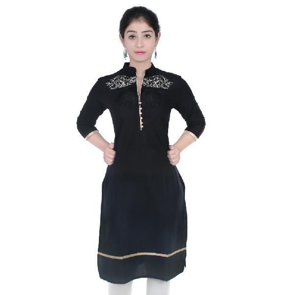 Flex Embroidered Cotton Kurti 10