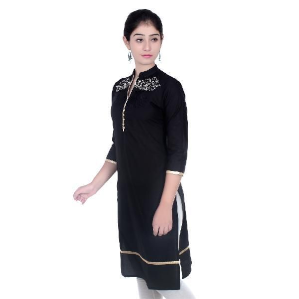Flex Embroidered Cotton Kurti 11
