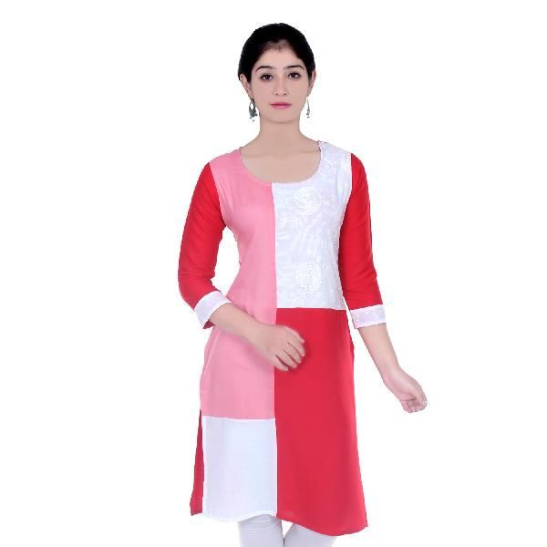 Flex Embroidered Cotton Kurti 15