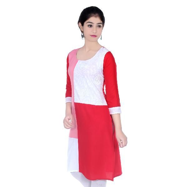 Flex Embroidered Cotton Kurti 16