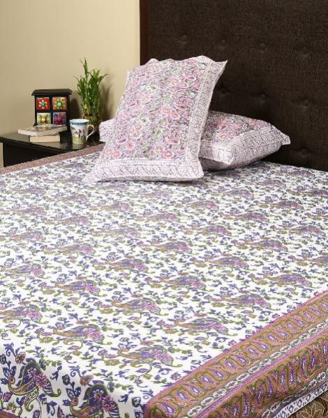 Block Printed Bed Sheet 04