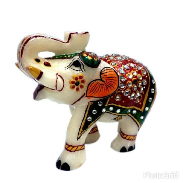 Marble Elephant Statue 01