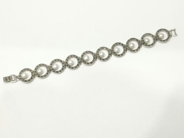 Silver Pearl Marker Bracelet 01