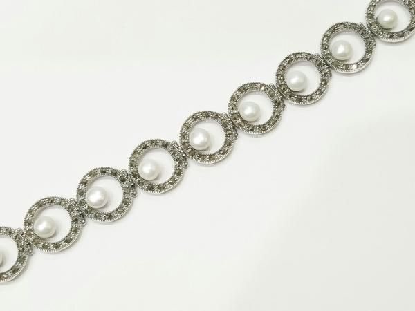 Silver Pearl Marker Bracelet 02