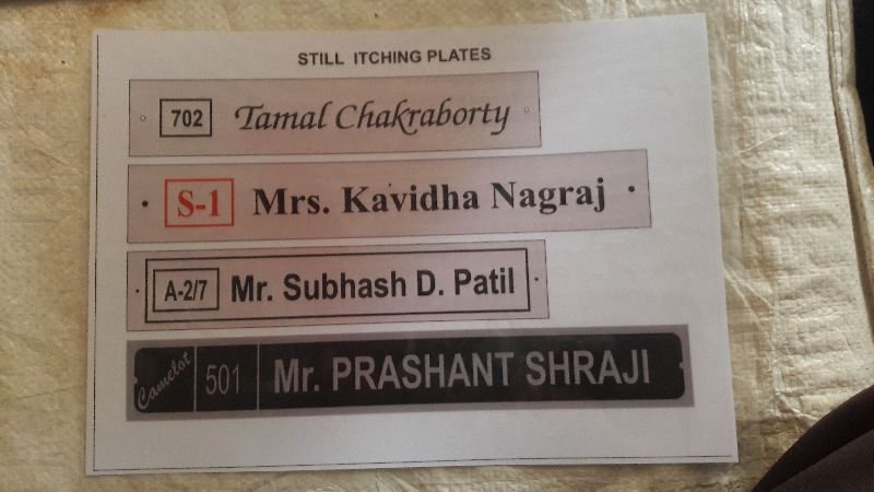 Steel Etching Name Plate 01