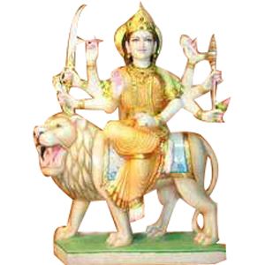 Marble Durga Statue 04