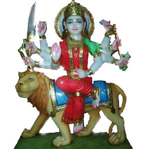Marble Durga Statue 01
