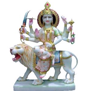 Marble Durga Statue 05