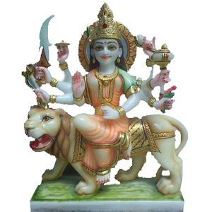 Marble Durga Statue 06
