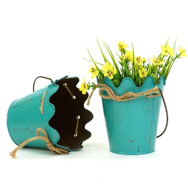 Rope Bucket Planter 03