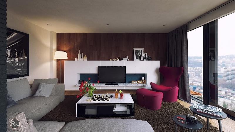 Wood Paneling Living Room