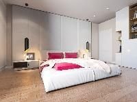 White Upholstered Low Bed Frame