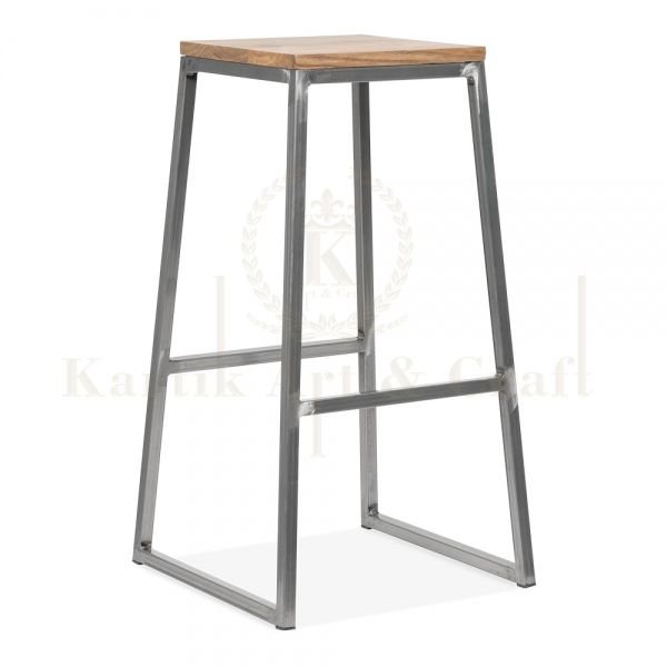 Wooden Square Stool 01