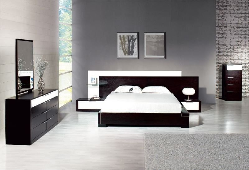RDB-204 Wooden Bed With Side Table