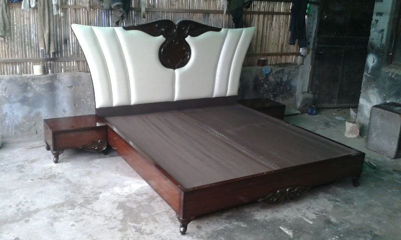 RDB-215 Wooden Bed With Side Table