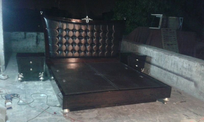 RDB-219 Wooden Bed With Side Table