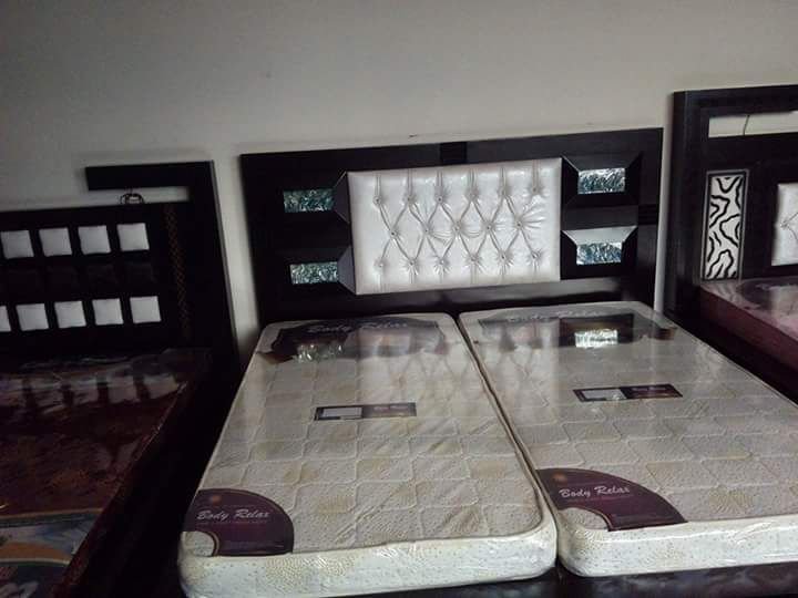 RDB-246 Wooden Bed With Side Table