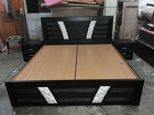 RDB-247 Wooden Bed With Side Table